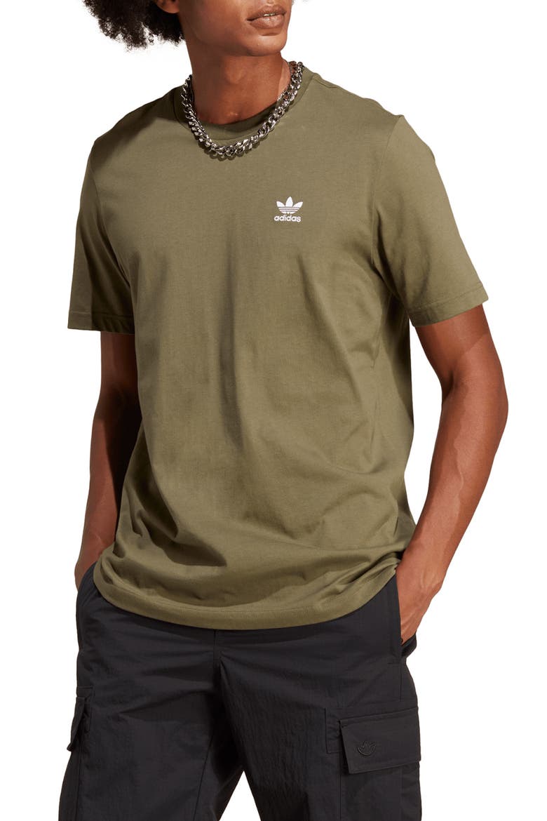 Essentials Cotton Crewneck T-Shirt, Main, color, OLIVE STRATA