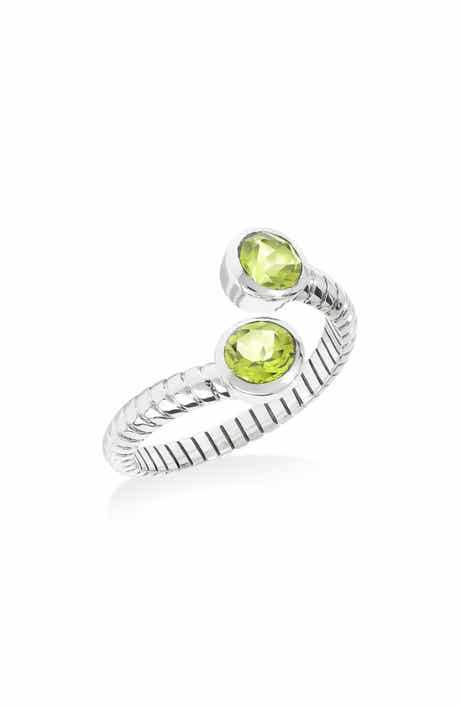 YS GEMS Sterling Silver Bypass Ring