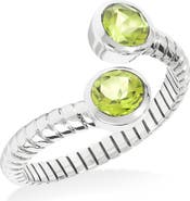 YS GEMS Sterling Silver Bypass Ring