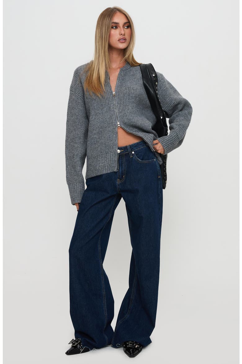 Lexene Zip Cardigan, Alternate, color, GREY