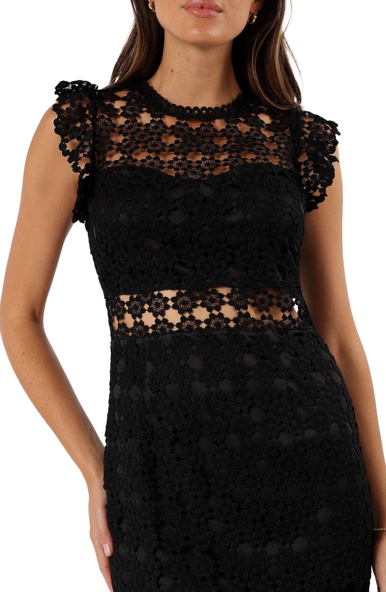 Petal & Pup Lauren Lace Overlay Dress, Alternate, color, Black
