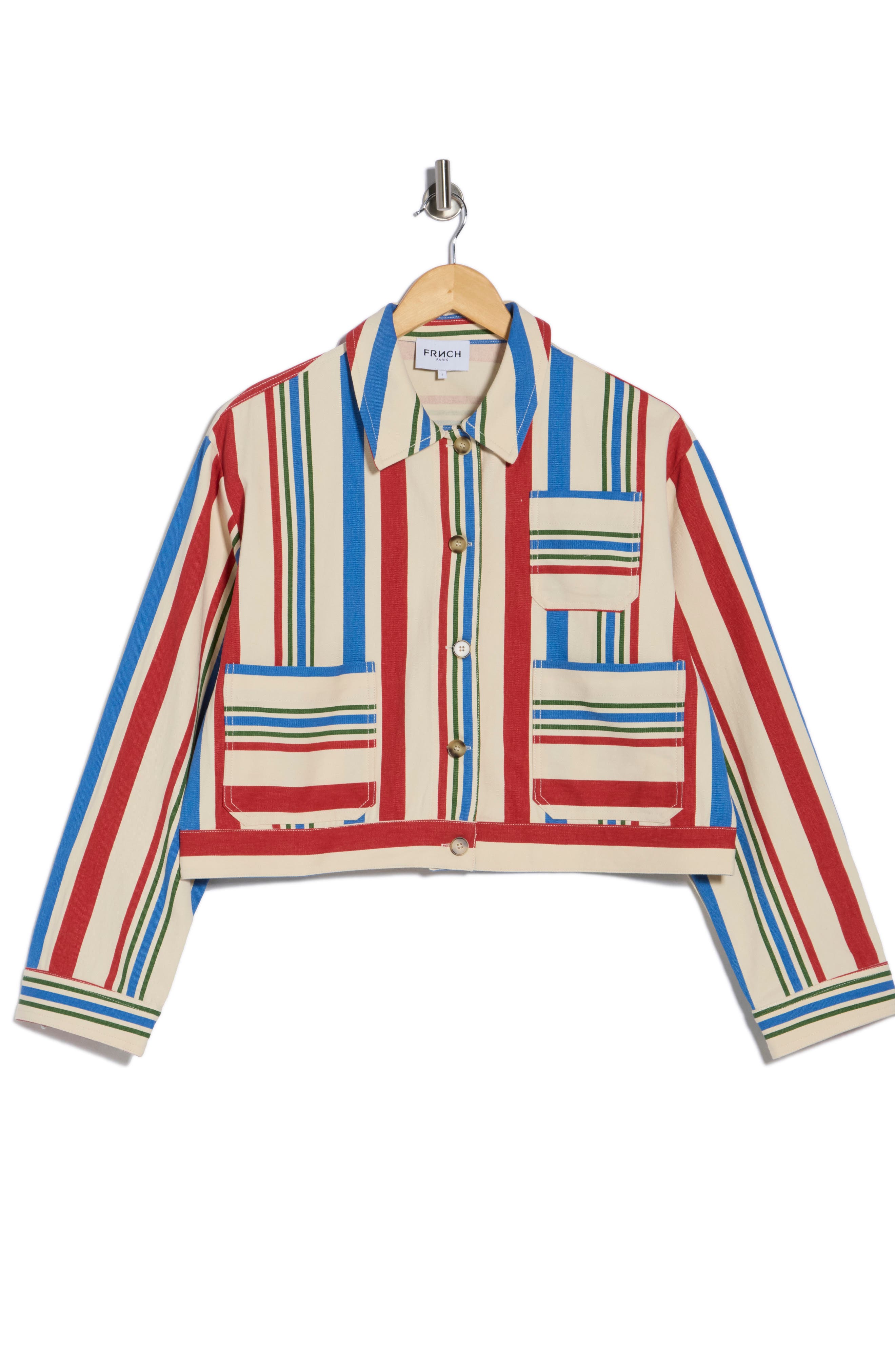 FRNCH Apo Stripe Woven Jacket