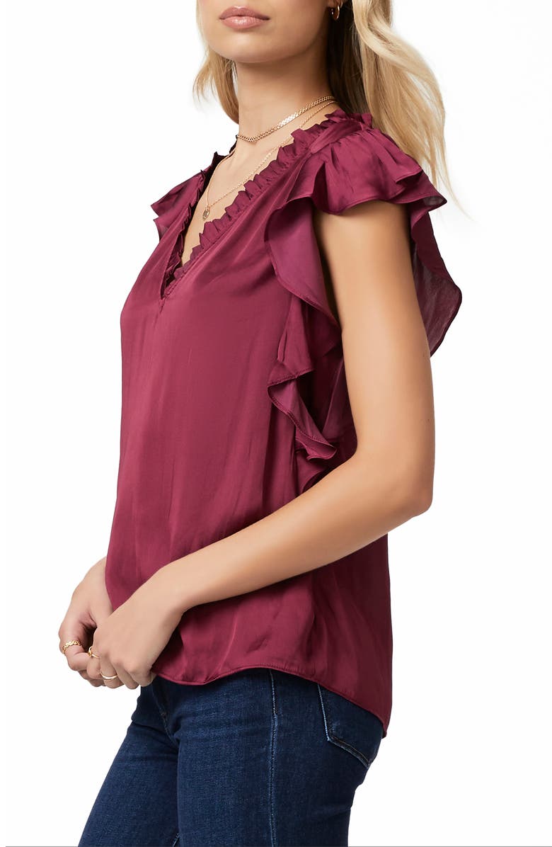 PAIGE Genie Ruffle Satin Blouse, Alternate, color, 
