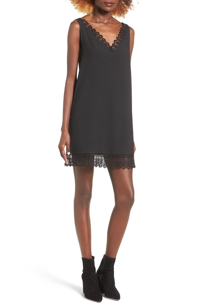 Leith Lace Trim Shift Dress, Main, color, 