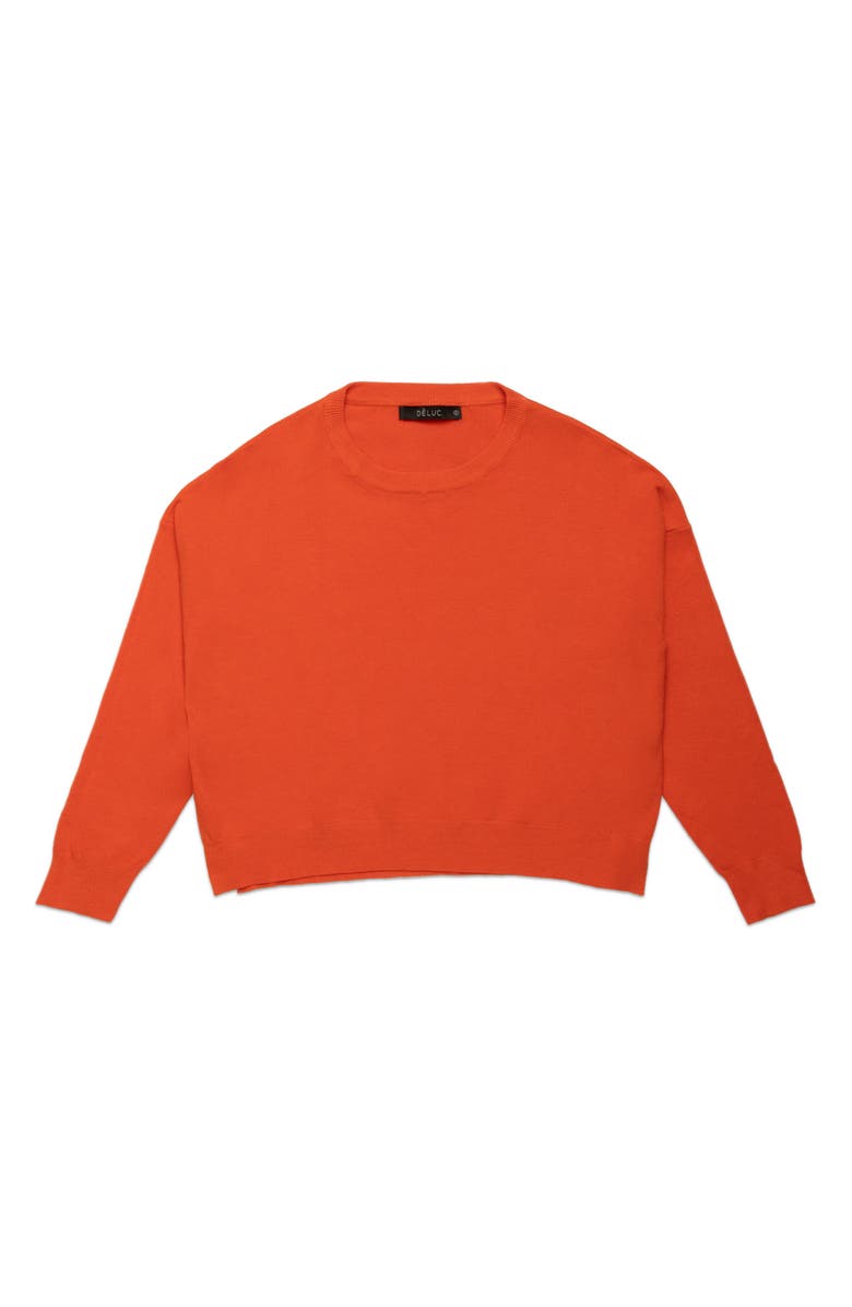 DELUC Polly Crewneck Sweater, Main, color, Red
