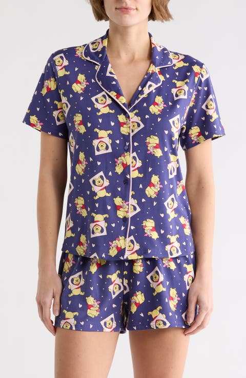 Notch Collar Short Pajamas