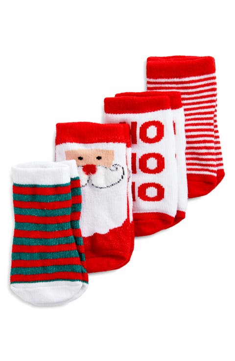 Assorted 4-Pack Christmas Socks (Baby)
