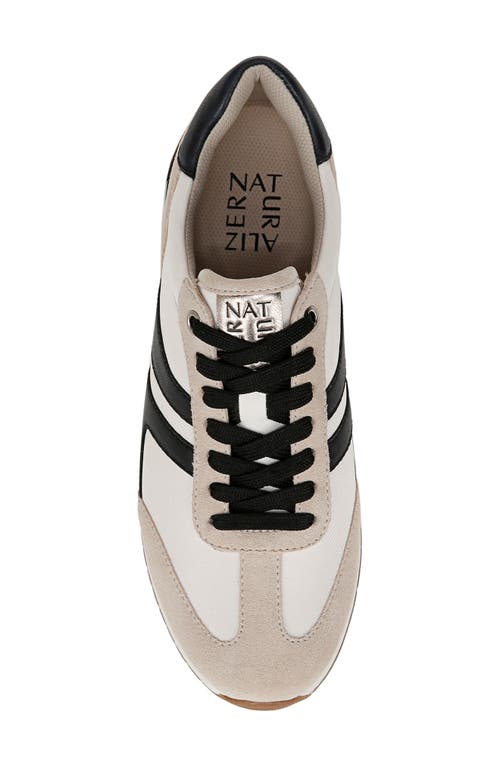 Naturalizer Women's Lorena Closed Round Toe Lace Up Sneakers In Off White/deep Porcelain