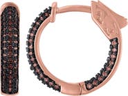 FZN Pavé Cubic Zirconia Inside Out Hoop Earrings