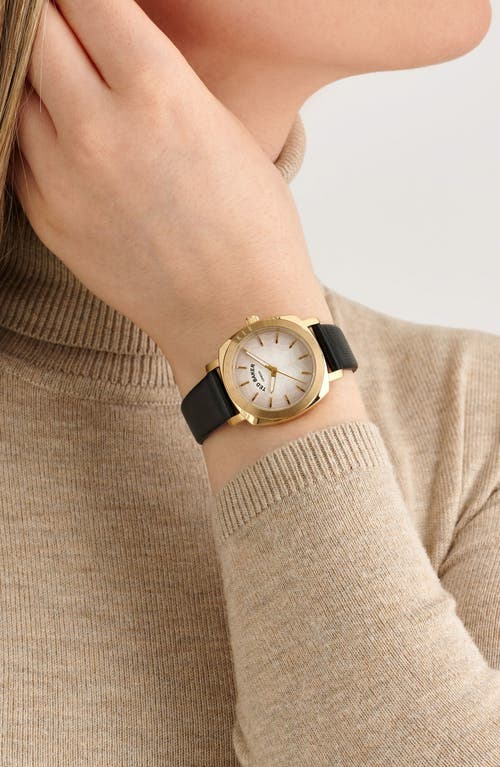 Ted Baker Kirsty Leather Strap Watch, 33mm In Black