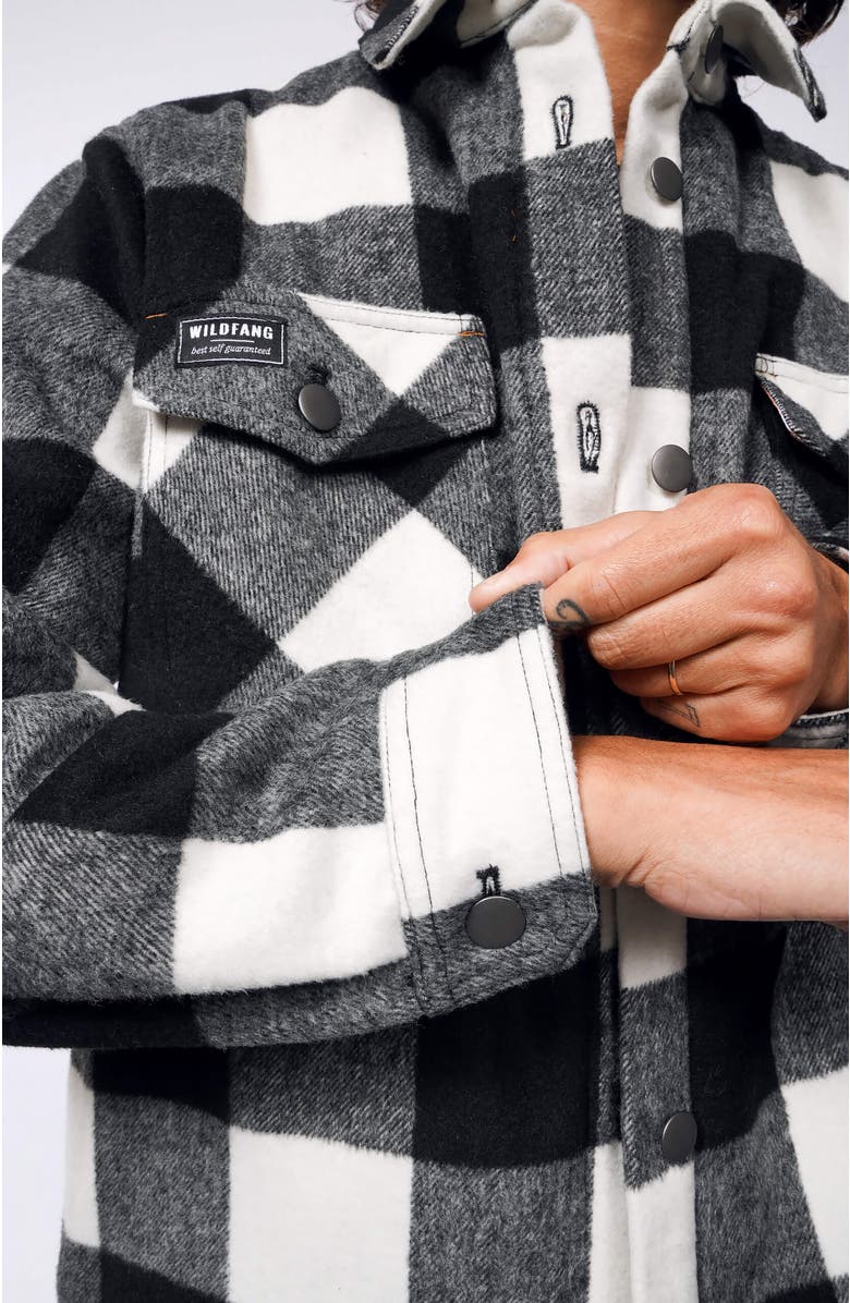 WILDFANG The Essential Flannel Fleece Lined Shacket, Alternate, color, 