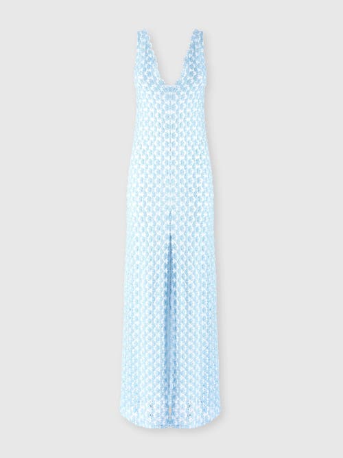 Missoni Long Cover-up With Open Back In Light Blue
