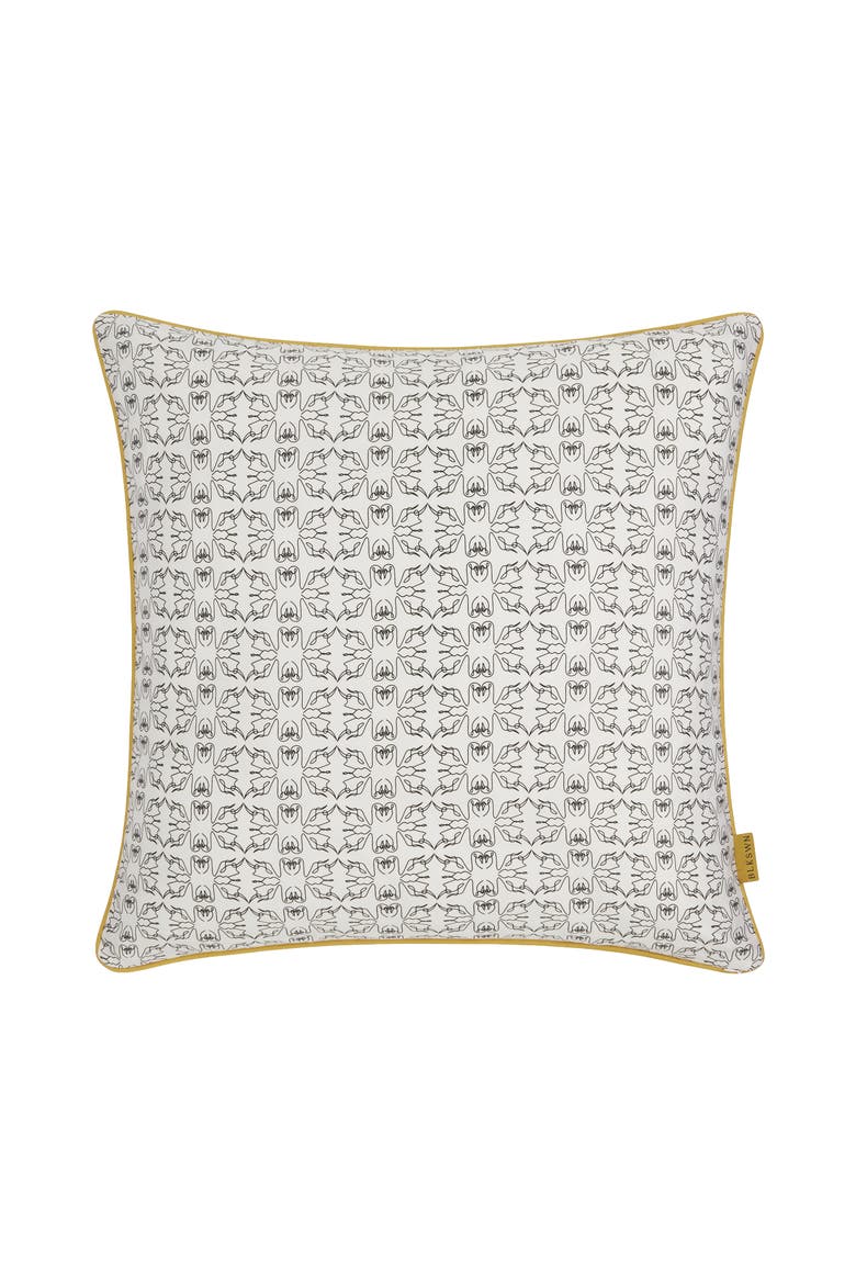 Swn  Monogram Reversible Euro Sham, Alternate, color, Black & White