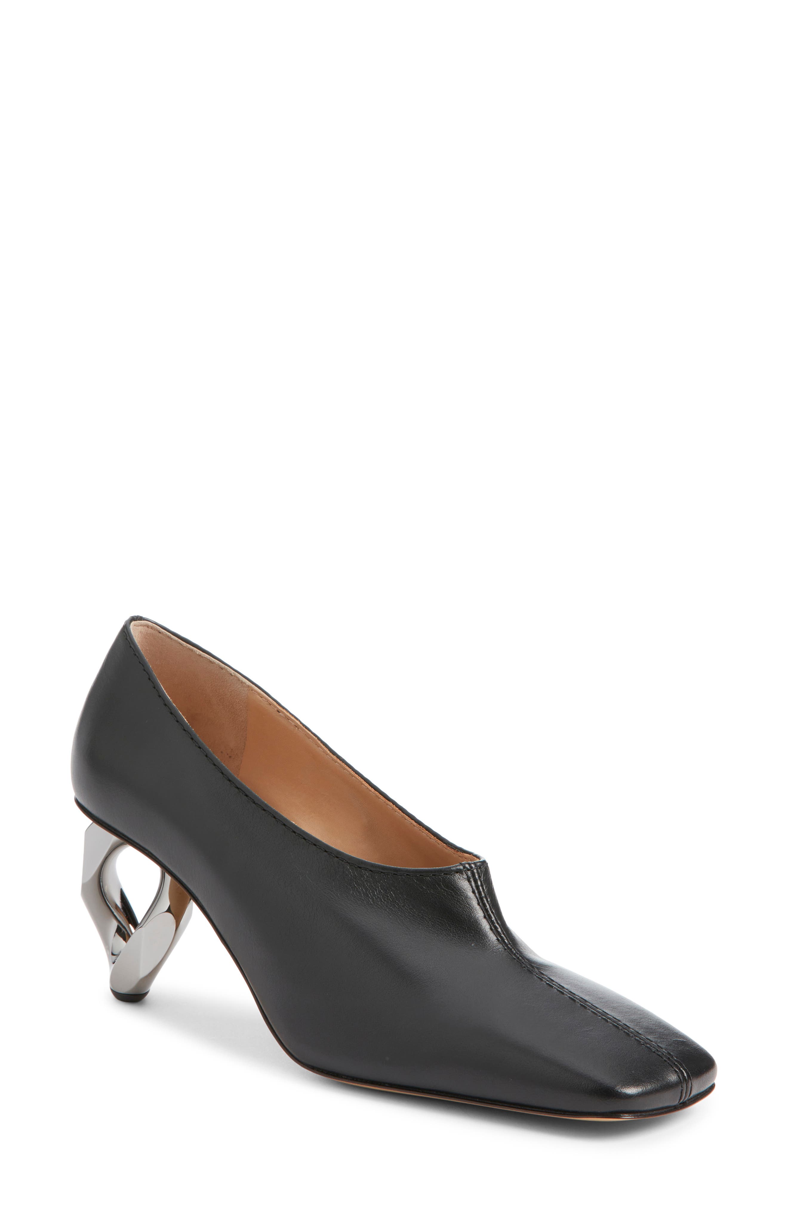 JW Anderson Stitch Chain Heel Square Toe Pump (Women) | Nordstrom