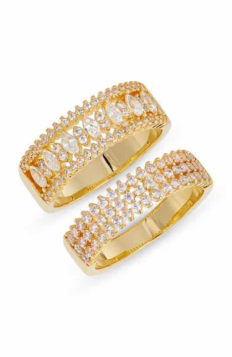 Nordstrom Set of 2 Cubic Zirconia Band Rings
