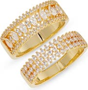 Nordstrom Set of 2 Cubic Zirconia Band Rings