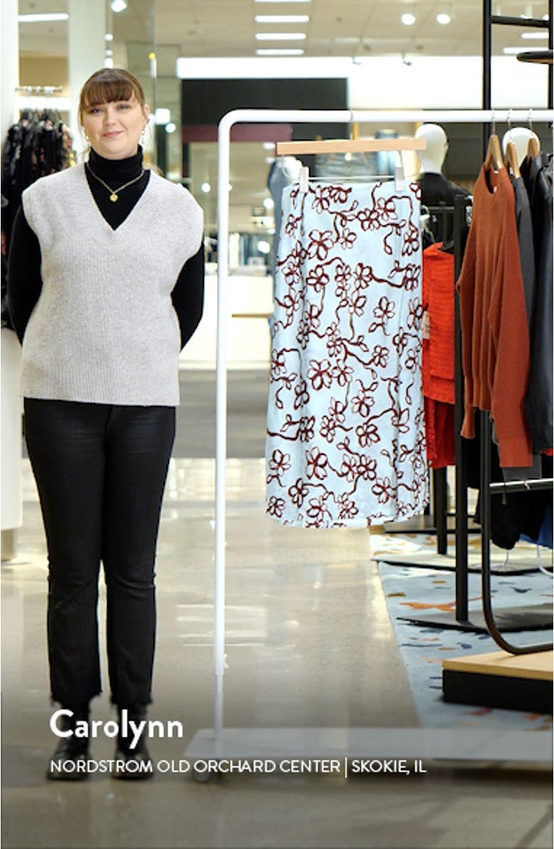 The Layton Floral Midi Slip Skirt, sales video thumbnail