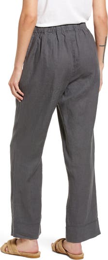 【BAON】[unisex] pintuck banding parachute wide linen P Parachute Linen Lounge Pants | Nordstrom