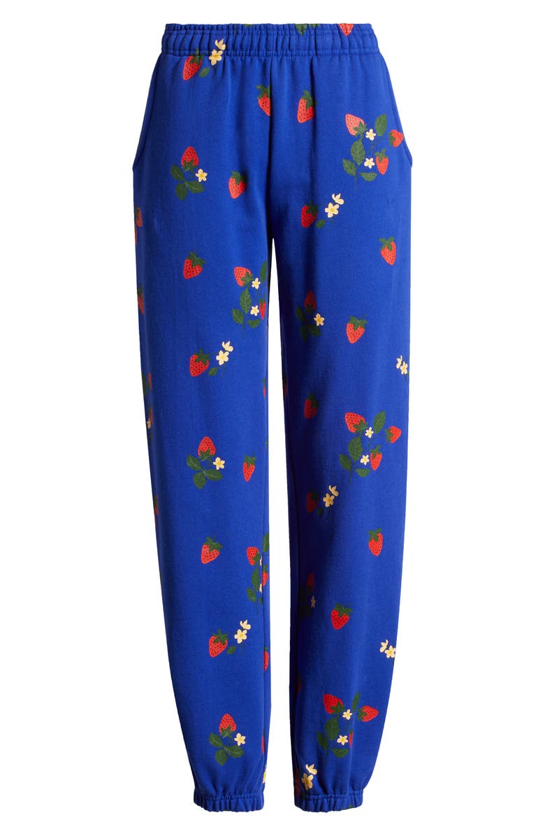 Melody Ehsani Strawberry Print Cotton Sweatpants, Alternate, color, 