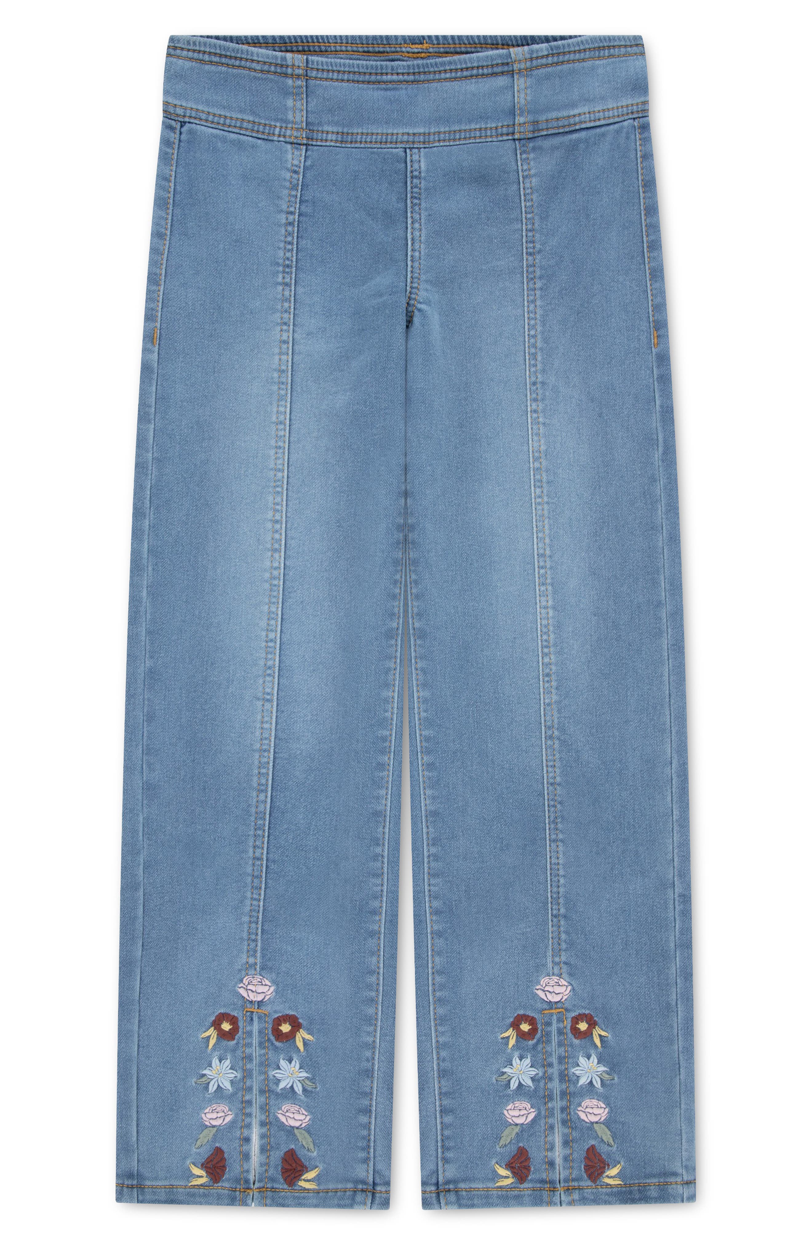 Levi's Kids' Floral Embroidered Split Wide Leg Jeans | Nordstromrack