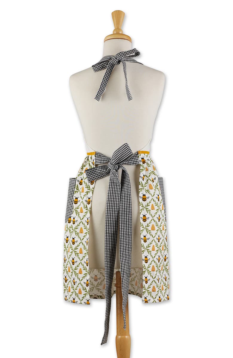 Design Imports Sweet Bee Cotton Apron, Alternate, color,