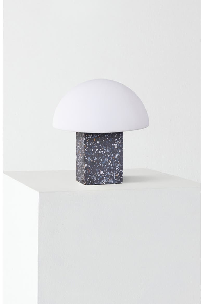 Gavin 10" Modern Speckled Concrete LED Desk Lamp, Main, color, Grey