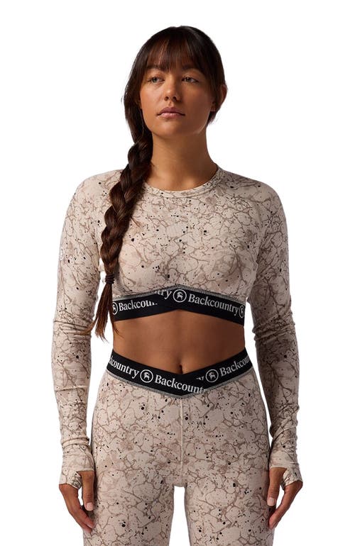 Backcountry Cedars Rws Merino Lt-wt Baselayer Cropped Crew Top In Neutral