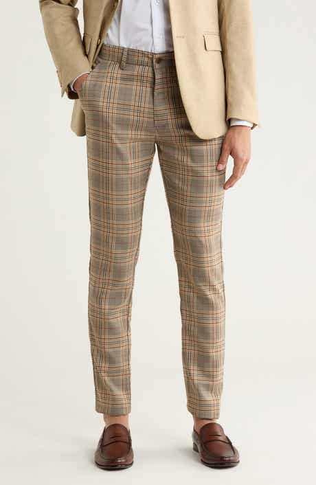 T.R. PREMIUM Plaid Straight Leg Trousers