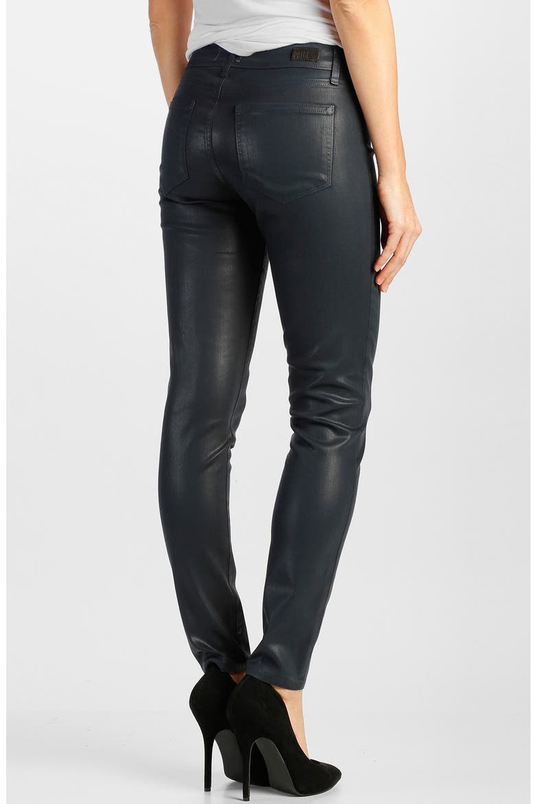 Denim 'Verdugo' Coated Ultra Skinny Jeans, Alternate, color, DEEP LAGOON SILK