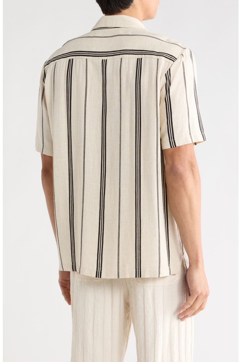 Stripe Camp Shirt, Alternate, color, CREAM