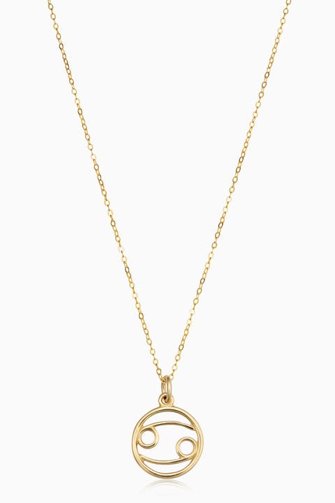 14K Gold Zodiac Pendant Necklace