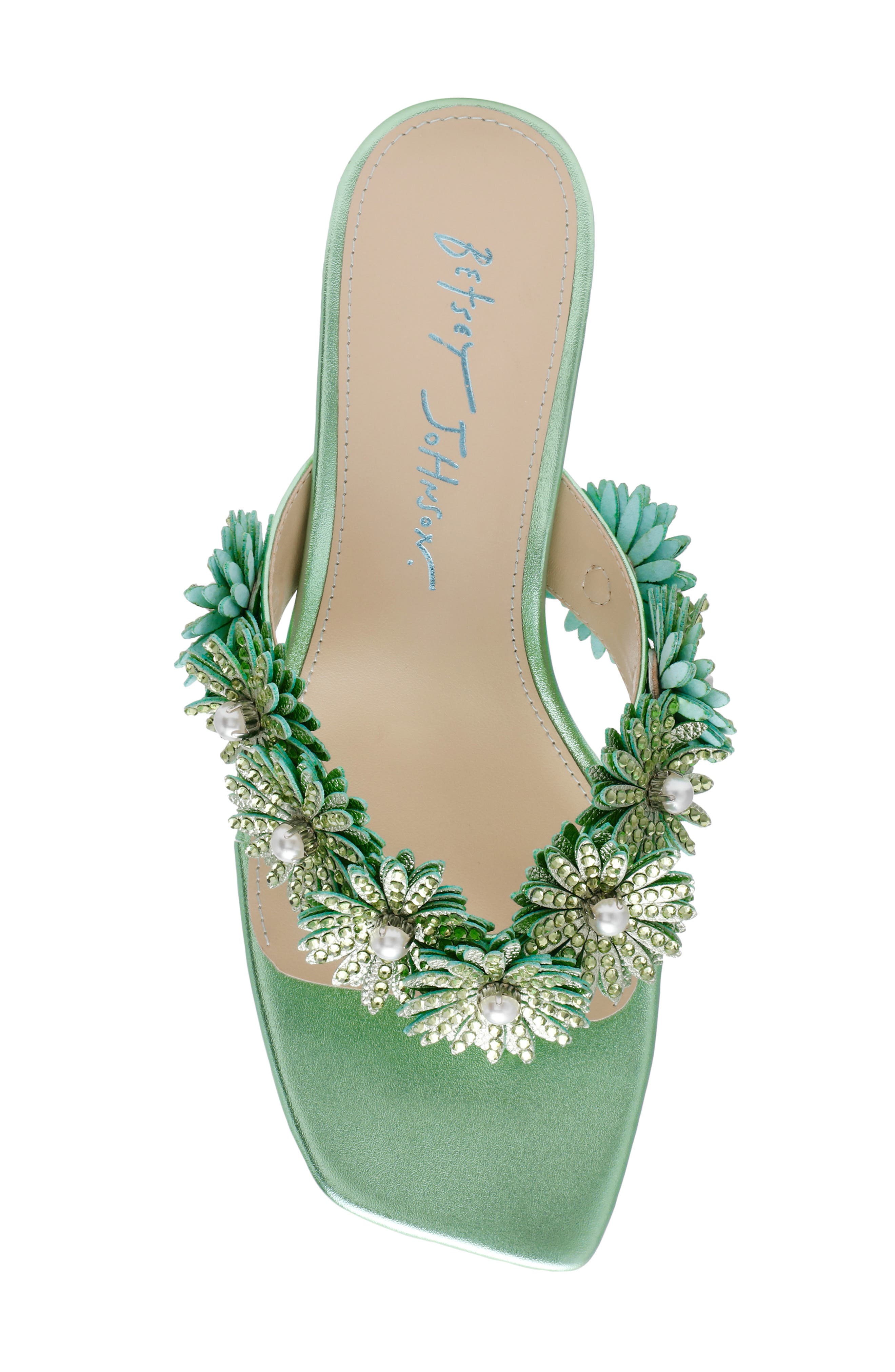 Betsey Johnson Lesli Kitten Heel Sandal, Alternate, color, Mint
