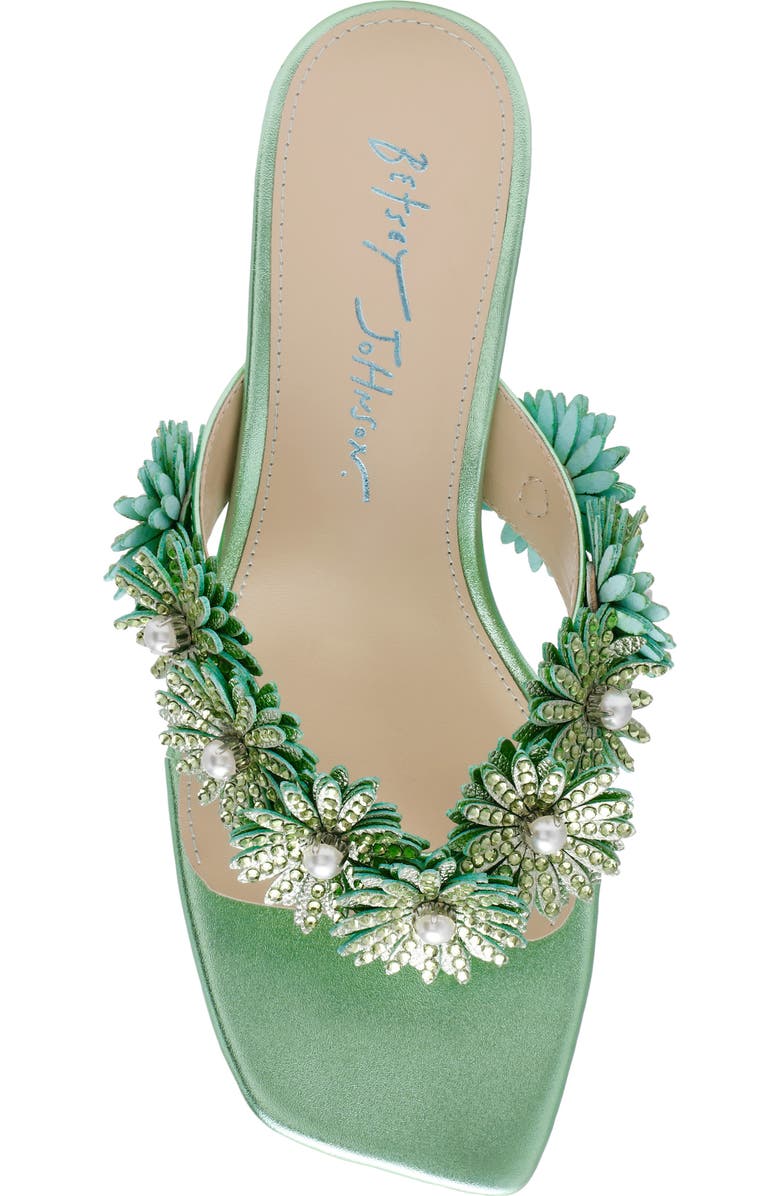Betsey Johnson Lesli Kitten Heel Sandal, Alternate, color, Mint