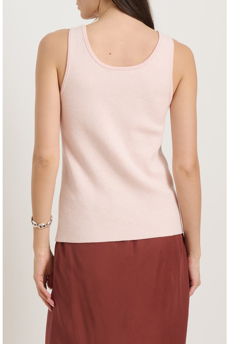 Louisa Cotton & Cashmere Vest, Alternate, color, WHISPER PINK