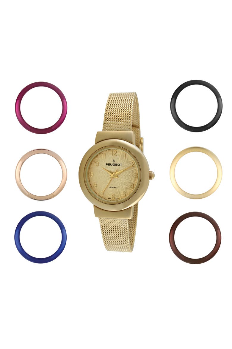 Seven Interchangeable Bezel Watch Gift Set- 25MM, Main, color, Gold
