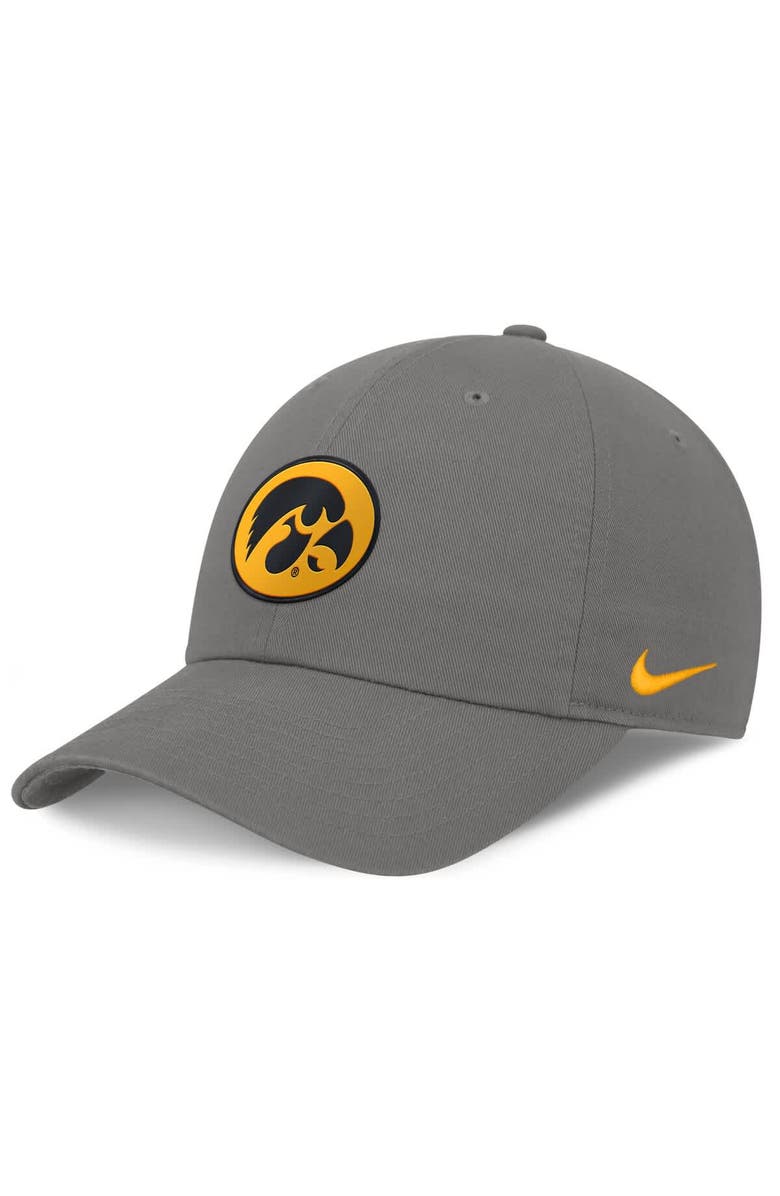 Nike Men's Nike Gray Iowa Hawkeyes Club Adjustable Hat, Main, color, Gray