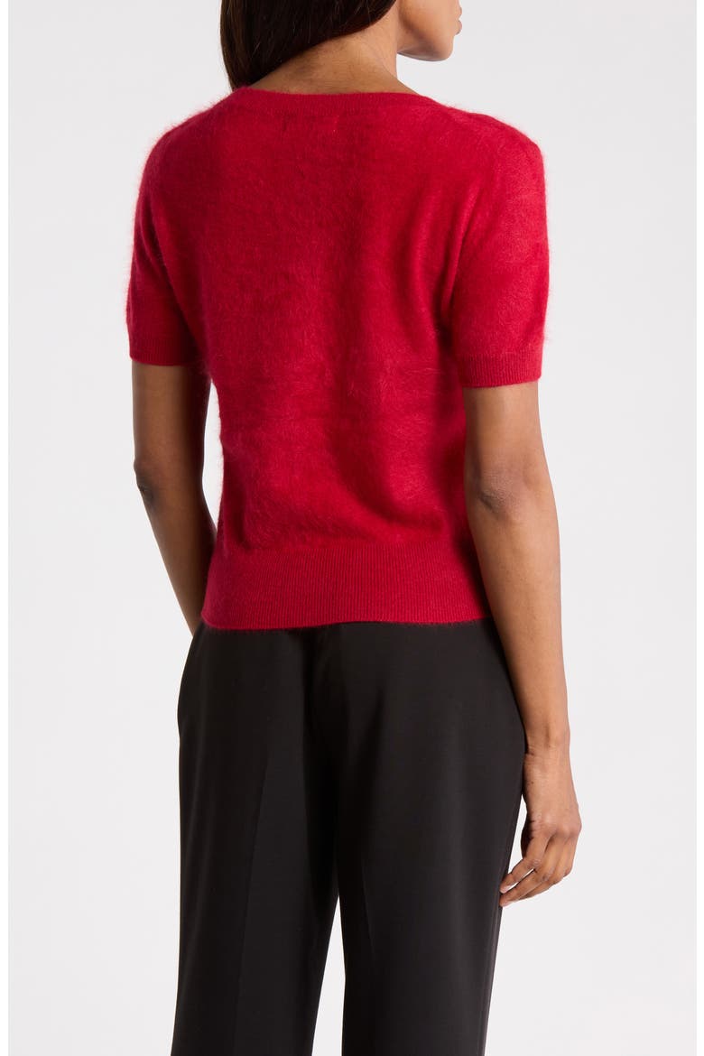 Brushed Cashmere Crewneck Sweater, Alternate, color, TUSCANY RED