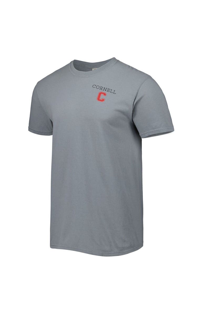 IMAGE ONE Men's Gray Cornell Big Red Campus Scenery Comfort Color T-Shirt, Alternate, color, Gray