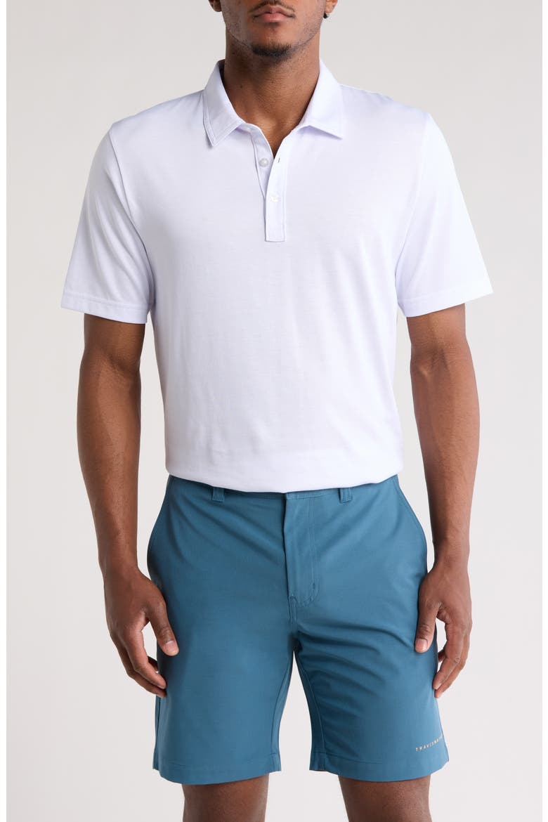 TRAVIS MATHEW The Zinna Polo Shirt, Main, color, WHITE