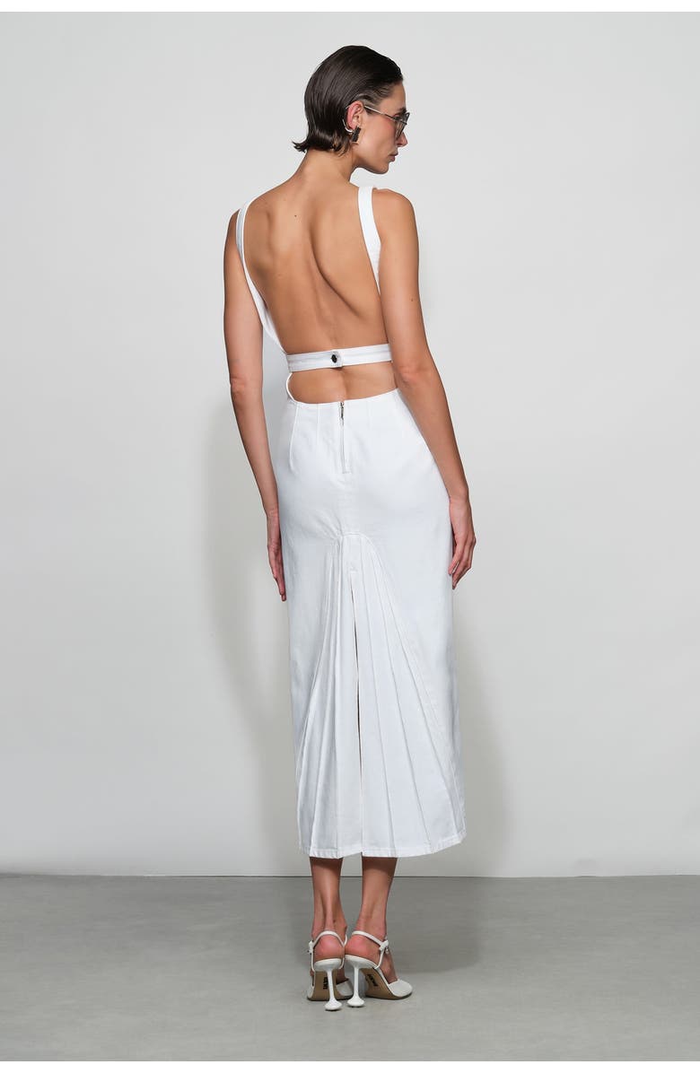 Et Ochs Farley Denim Midi Dress, Alternate, color, White