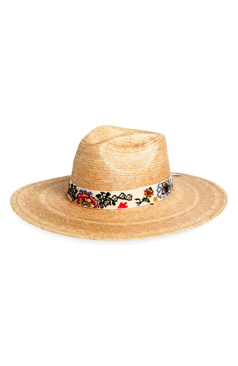 Tropical Embroidered Sun Hat