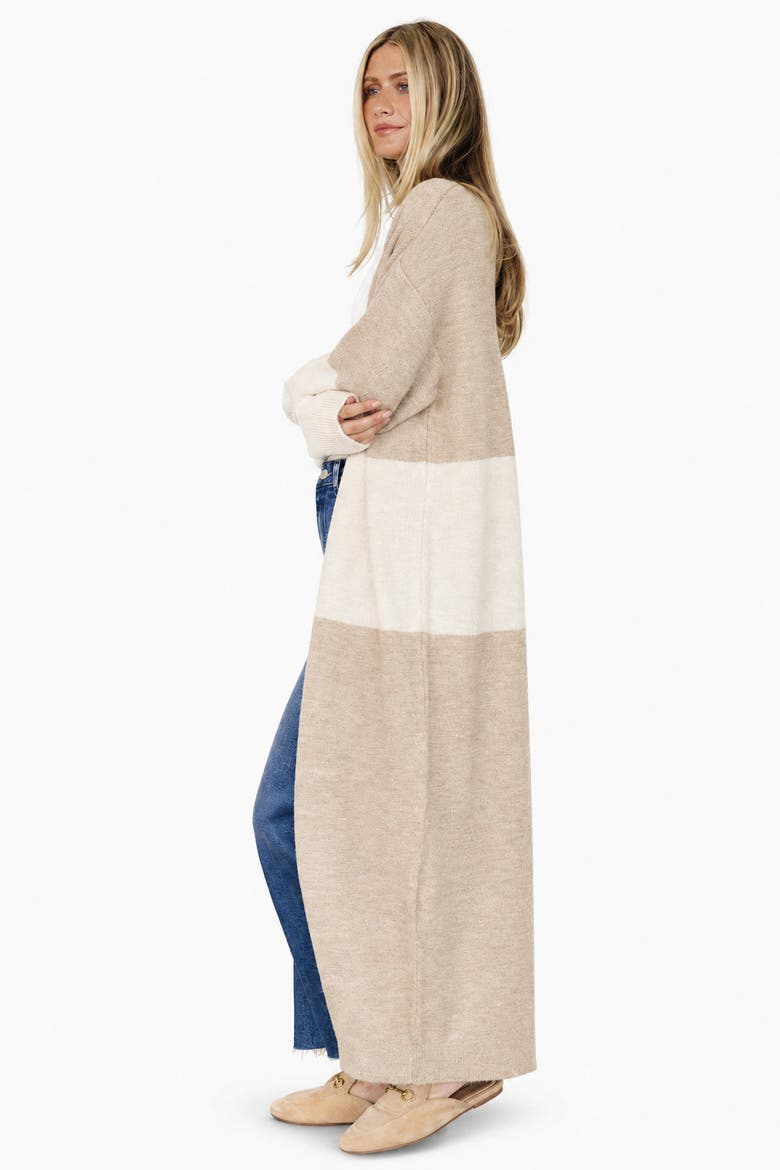 Thea Duster Cardigan, Alternate, color, Natural + Ivory