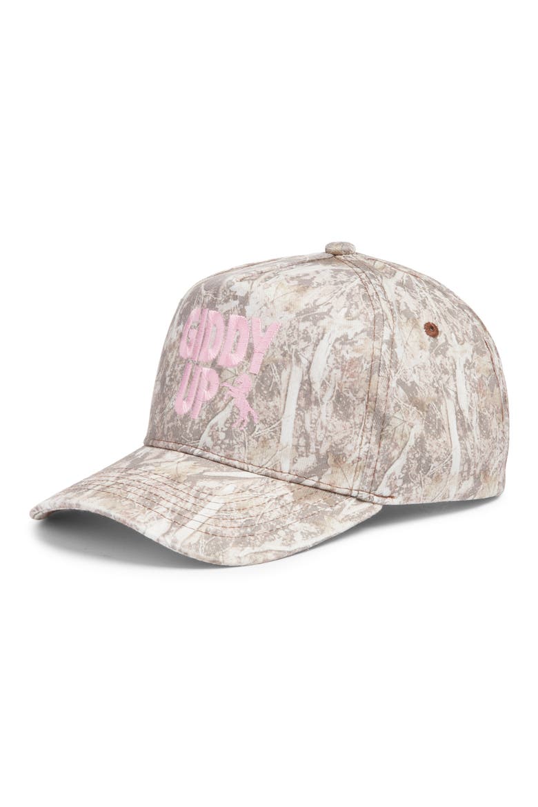 Giddy Up Camouflage Cotton Twill Baseball Cap, Main, color, CAMO