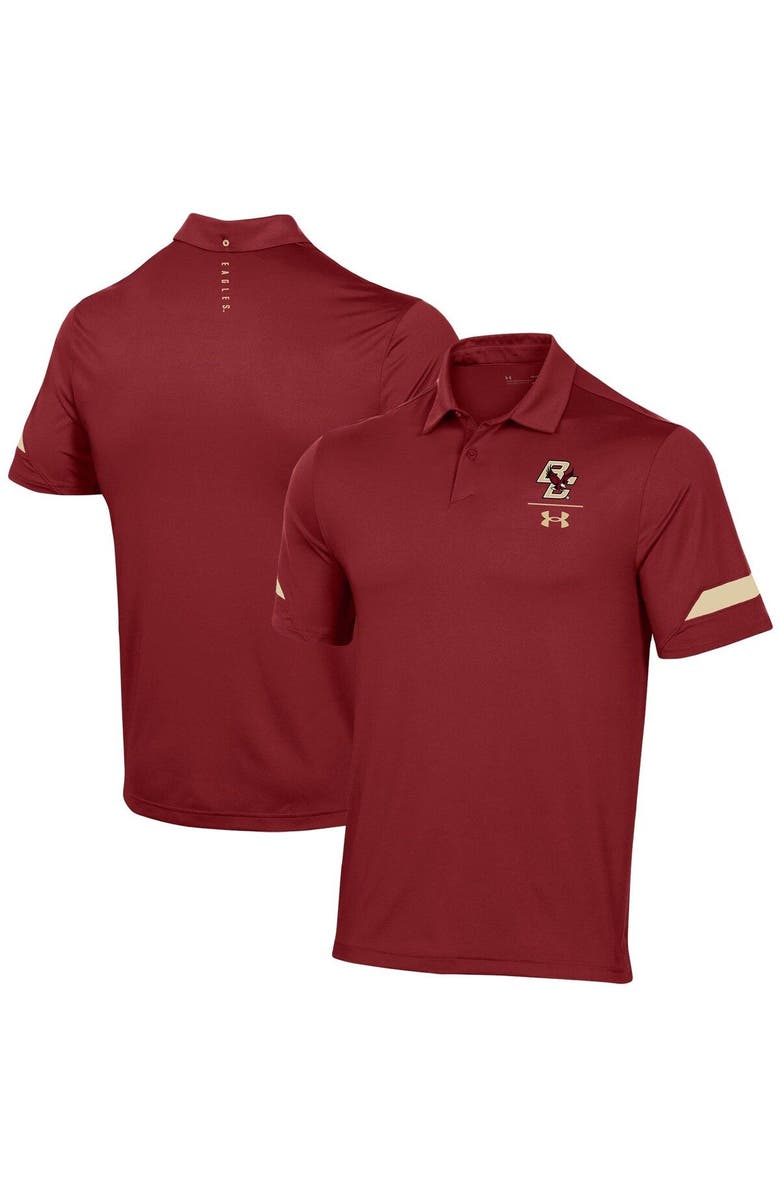 Under Armour Men's Under Armour Maroon Boston College Eagles Sideline Elevated Performance Polo, Main, color,