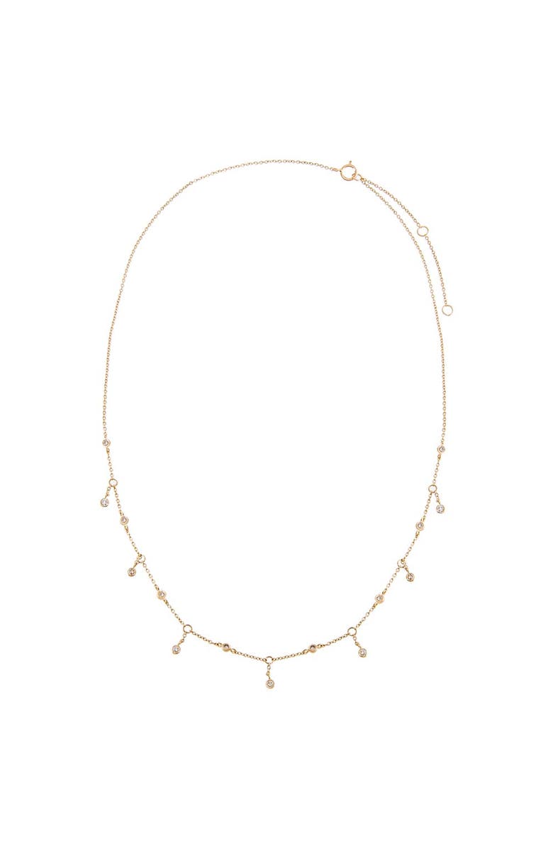 BY ADINA EDEN Diamond Bezel Shaker Necklace 14K, Alternate, color,