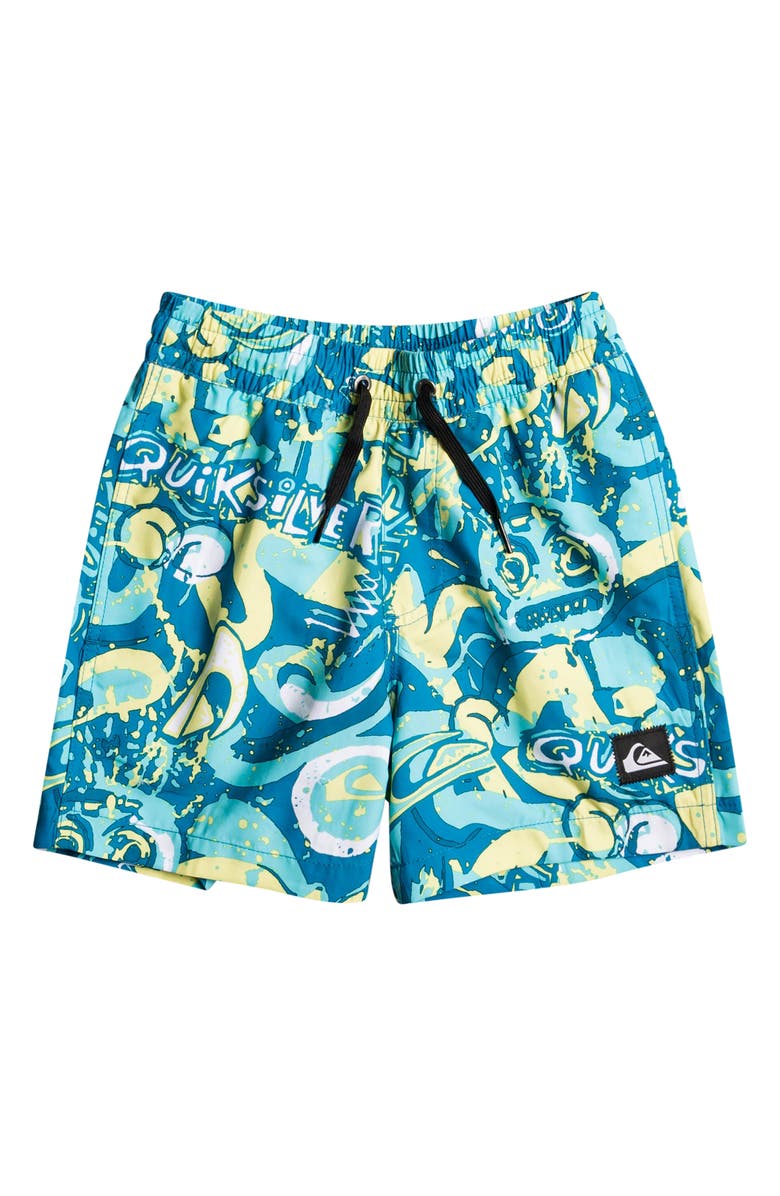 Quiksilver Kids' Next Gen Volley Recycled Polyester Swim Shorts, Main, color, 