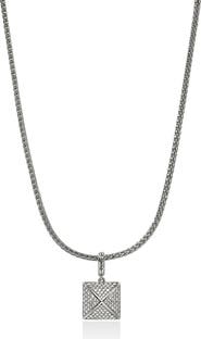 John Hardy Icon Stud Pendant Necklace, Sterling Silver, Diamonds