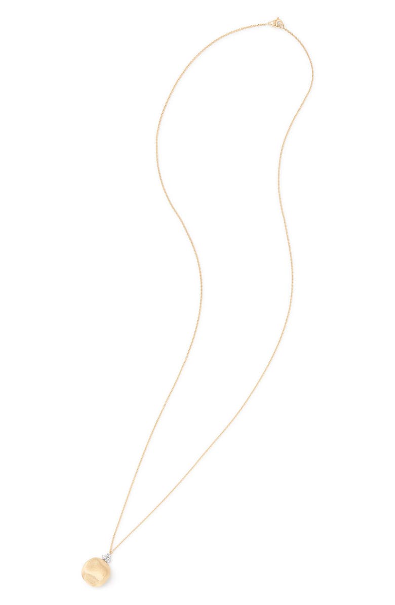 Marco Bicego 18K Yellow Gold Bead & Diamond Pendant Necklace, Main, color, 18K Yellow Gold