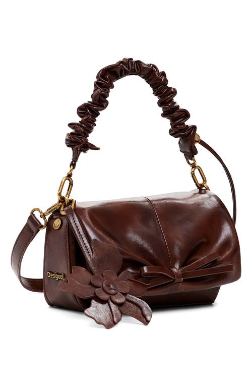 Desigual Faux Leather Crossbody Bag In Brown