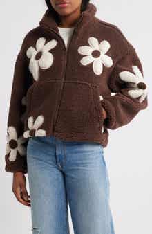 Thread & Supply High Pile Fleece Floral Jacket